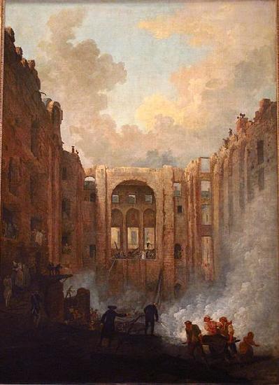 ROBERT, Hubert Incendie de lOpera oil painting picture